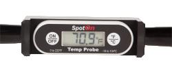 Turf-Tec Spot On Digital Soil Thermometer- Avoid scald and loss of turf when conditions are favorable for high moisture and temperature. Check soil temperature for effective overseeding. This specially designed instrument for turfgrass areas has many features. It can stand upright when inserted into the turf for accurate readings. It is extremely rugged and the height of the Turf-Tec Spot on Digital Soil Thermometer read out scale is three feet above the turf for easy reading. 