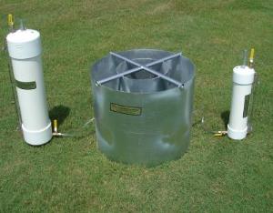 The Turf-Tec Mariotte Tubes allow for measurement of liquids flow during the infiltration test. The set consists of two Mariotte Tubes, one containing 3,000 ml and the other containing 10,000 ml. The tops are removable for easy maintenance and cleaning.  This method of testing is useful for field measurement of the infiltration rate of soils. Infiltration rates have applications in the field of liquid waste disposal, evaluation of potential septic tank disposal fields, leaching studies and drainage efficiencies. They are also helpful in determining irrigation requirements, water spreading or recharge, canal leakage and reservoir leakage testing and studies.  They match ASTM Standard D 3385-03 which replaced old ASTM D 3385-94.  These infiltration rings are ideal for taking ASTM infiltration tests on all areas and match the ASTM 3385 test.
