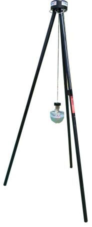 The Triax Touch HIC Impact Tester with tripod has a hemispherical impact tester with a weight of 10.1 pounds and is supported by an adjustable height tripod