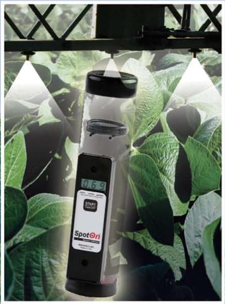 The Spot On Sprayer Calibrator is a hand held sprayer calibration tool for measuring agricultural sprayer flow rate accurately in seconds. Measures in Gallons per minute, Ounces per minute or Liters per minute. Find your flow rates without having to do any complicated mathematical conversion formulas.