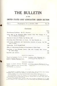 Turf-Tec Digest - From the Bulletin of the Green Section of the U. S. Golf Association, November, 1921 issue - QUACKS