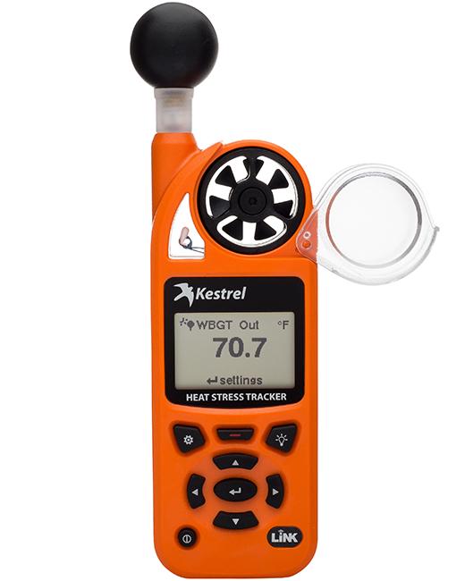The Kestrel Wet Bulb Heat Stress Tracker, Wind Meter & Weather Meter from Turf-Tec is ideal for FIFA and professional athletes and athletic trainers and coaches. This unit will insure you meet local and regional sports requirements for player and participant safety measurements for heat stress. With its revolutionary small size, low cost and capability for those in need of measuring Heat Stress. Unit also available with or without (Bluetooth) LiNK.