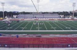 November 2002.  Sports Turf Mangers Meeting at Florida International University.  Their stadium field is made out of Astro Play, artificial turf with rubber topdressing in the fibers