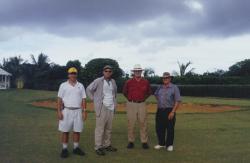 This is a turf farm we visited owned by Tom Staton called Quality Turf.  Pictured left to right, myself, Tom Staton, Al Turgeon, Penn State University, Dr. Don Loch, Queensland Horticultural Institute, Australia.