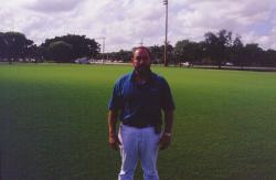 This is John Ronco, Sports Turf Manager for the City of Plantation, FL standing in front of his newly renovated field planted with Princess 77 seeded Bermudagrass.