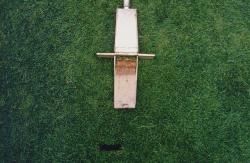 A soil profile of Pro-Player Stadium a week before opening day.  The soil profile was taken with the Mascaro Profile Sampler