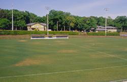 This is the soccer field at FSU.  The area had been experiencing high winds for weeks at the time of this photograph and you can see the sprinkler pattern from the easterly winds.