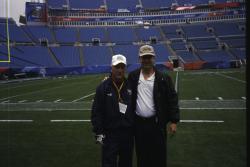 SuperBowl XXXIX at Alltel Stadium, Jacksonville, Florida.  This is George Toma, NFL Consultant for the past 39 SuperBowl's as well as several other NFL events.  George is on the left and I am on the right.