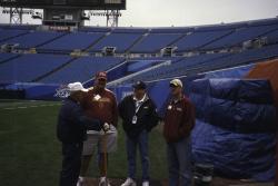 This is (left to right) George Toma, NFL, Brian Dona way, Florida State University, Mark Clay, Sports Turf Manager ate Alltel Stadium in Jacksonville and Justin Wilmot also from FSU.