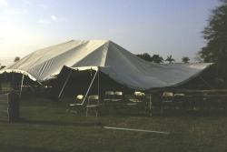 March brings the South Florida Turfgrass Expo at the University of Florida Campus in Davie, FL.  The night before the event, a severe thunderstorm came through the area and lifted two secured tents out of the ground.