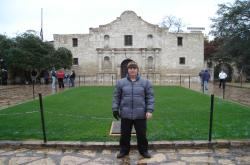 The Sports Turf Managers Show was in San Antonio Texas and despite the ice storm that rolled in the day before the conference began, the show went on.  This is me in front of the Alamo.