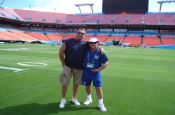This is Alan Sigwart and George Toma on the Field.  Alan is Sports Turf Manager at Dolphin Stadium and George is SuperBowl Head Groundskeeper for the NFL.