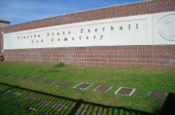Also, here is the Sod Cemetery at Florida State university where FSU digs up a small piece of the opponents field after a big away game victory and buries it here in the cemetery, complete with marker.