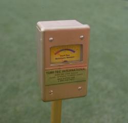 Turf-Tec Moisture Sensor for testing soil moisture and determining when to irrigate.